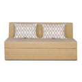Adorn India Easy Highback Three Seater Sofa Cum Bed Rhombus 6' x 6' (Beige) (1 Year Warranty)