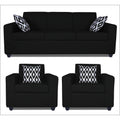 Adorn India Monteno 3-1-1 5 Seater Sofa Set (Black) (3 Year Warranty)