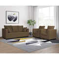 Zink Straight Line 3-1-1 5 Seater Sofa Set (Brown)