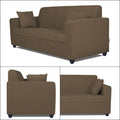 Adorn India Rio Decent 3 Seater Sofa(Brown) (3 Year Warranty)