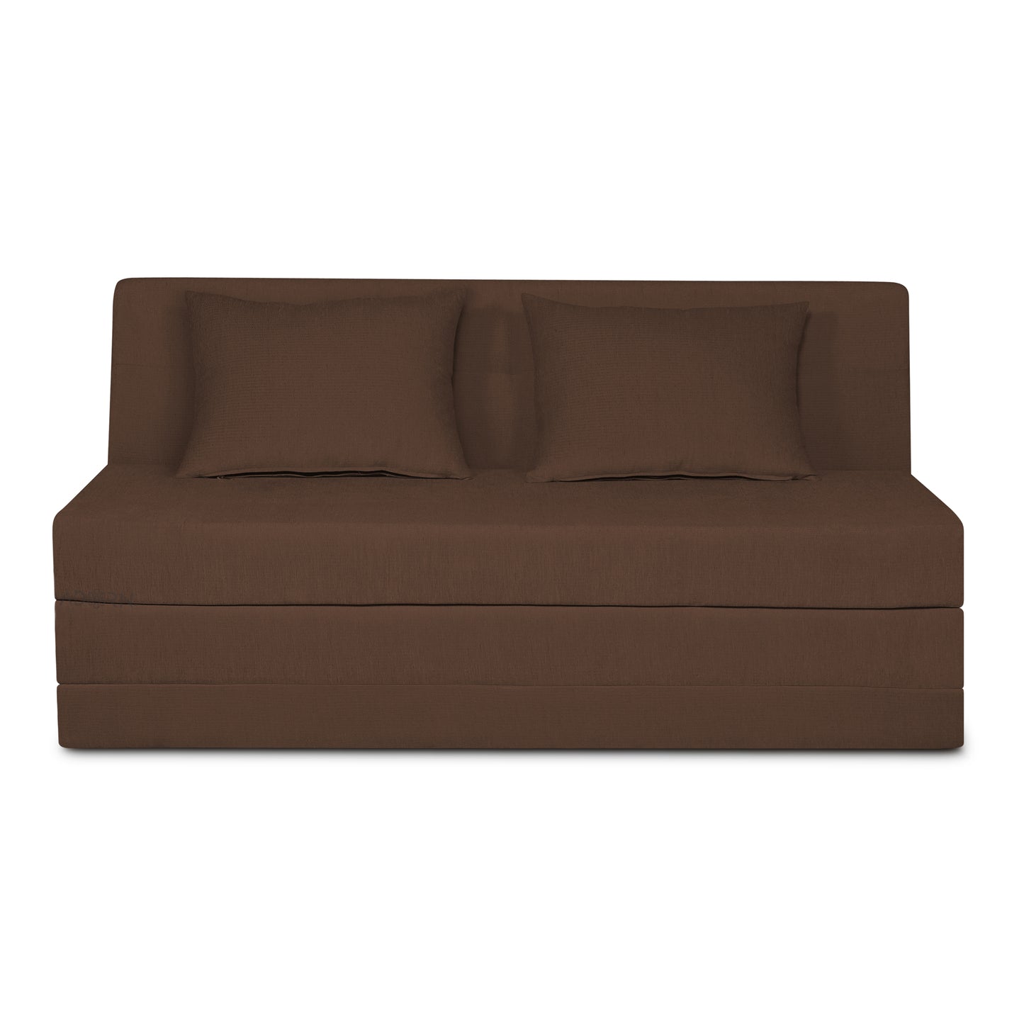 Adorn India Easy Highback Three Seater Sofa Cum Bed Decent 6' x 6' (Brown)
