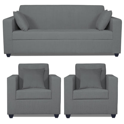 Adorn India Rio Decent 3-1-1 5 Seater Sofa Set (Grey)