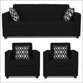 Rio Highback 3+1+1 5 Seater Sofa Set (Black)