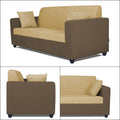 Adorn India Rio Decent 3 Seater Sofa(Brown & Beige)(3 Year Warranty)
