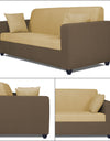 Adorn India Rio Decent 3 Seater Sofa (Brown & Beige)