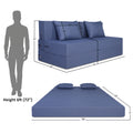 Adorn India Easy 3 Seater Sofa Cum Bed Checks Design 6' x 6' (Grey)
