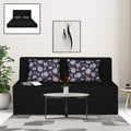 Adorn India Easy Highback Three Seater Sofa Cum Bed Floral 5' x 6' (Black) (1 Year Warranty)