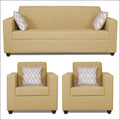 Adorn India Rio Highback 3+1+1 5 Seater Sofa Set (Beige) (3 Year Warranty)
