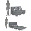 Adorn India Easy Highback Three Seater Sofa Cum Bed Rhombus 6'x 6' Grey (3 Year Warranty)