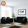 Rio Highback 3+1+1 5 Seater Sofa Set (Black)