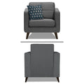 Adorn India Chilly 5 Seater 3-1-1 Fabric Sofa Set (Grey) (3 Year Warranty)