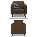 Adorn India Chilly 6 Seater 3+2+1 Fabric Sofa Set (Brown) (3 Year Warranty)