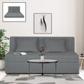 Adorn India Easy Highback 3 Seater Sofa Cum Bed Decent 6' x 6' (Grey) (1 Year Warranty)