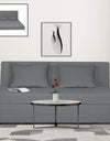 Adorn India Easy Highback Three Seater Sofa Cum Bed Decent 6' x 6' (Grey)