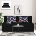 Adorn India Easy Highback Three Seater Sofa Cum Bed Floral 6' x 6' (Black) (1 Year Warranty)