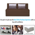 Adorn India Easy Highback Three Seater Sofa Cum Bed Wave 5' x 6' (Brown) (1 Year Warranty)