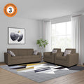 Adorn India Monteno 3-1-1 5 Seater Sal Sofa Set (Brown) (3 Year Warranty)
