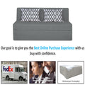 Adorn India Easy Highback Three Seater Sofa Cum Bed Rhombus 5' x 6' (Grey) (1 Year Warranty)