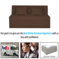 Adorn India Easy Highback Three Seater Sofa Cum Bed Decent 5' x 6' (Brown) (1 Year Warranty)