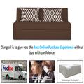 Adorn India Easy Highback Three Seater Sofa Cum Bed Rhombus 5' x 6' (Brown) (1 Year Warranty)