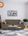 Adorn India Monteno 3 Seater Sofa (Camel)