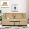 Adorn India Easy Highback Three Seater Sofa Cum Bed Decent 6' x 6' (Beige) (1 Year Warranty)