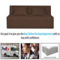 Adorn India Easy Highback Three Seater Sofa Cum Bed Decent 6' x 6' (Brown) (1 Year Warranty)