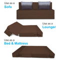 Adorn India Easy Three Seater Sofa Cum Bed Wave '5 x 6' (Brown)