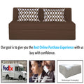 Adorn India Easy Highback Three Seater Sofa Cum Bed Rhombus 6' x 6' (Brown) (1 Year Warranty)