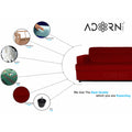 Adorn India Aleena 3 Seater Sofa(Maroon)