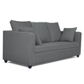 Zink Straight Line 3-1-1 5 Seater Sofa Set (Grey)