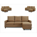 Adorn India Daffodil Three Seater Modular Sofa (Camel)