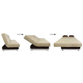 Adorn India Alyssum 3 Seater Sofa Cum Bed (Brown & Beige) Fabric