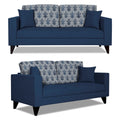 Adorn India Parker Leaf 3+2 5 Seater Sofa Set (Blue) Martin Plus (3 Year Warranty)