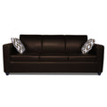 Adorn India Monteno Leatherette 3 Seater Sofa (Brown) (3 Year Warranty)