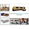 Adorn India Adillac 5 Seater Corner Sofa(Right Side)(Brown & Beige), Wood, Foam