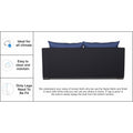 3 Seater Sofa Cum Bed Exclusive Two Tone Straight Line (Blue & Black)