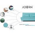 4 Seater Sofa Cum Bed Arden 4x6(Aqua Blue)