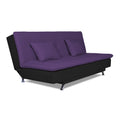 Adorn India Aspen Three Seater Sofa cum bed (Purple & Black)