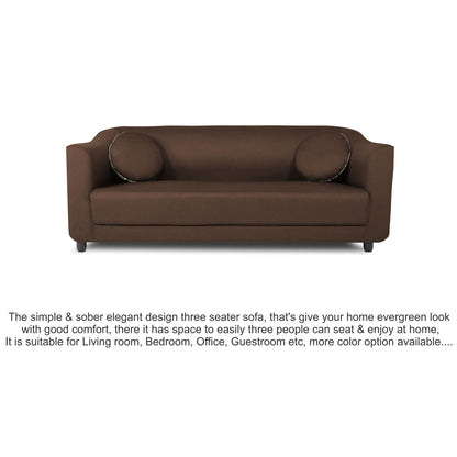 Adorn India Brisco 3 Seater Sofa (Brown)