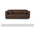 Adorn India Brisco 3 Seater Sofa (Brown), Wood, Foam