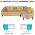 Adorn India Bryson L Shape 6 Seater Sofa Set Plain (Right Hand Side) (Beige) (3 Year Warranty)