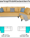 Adorn India Bryson L Shape 6 Seater Sofa Set Plain (Right Hand Side) (Beige)