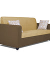 Adorn India Rio Highback 3 Seater Sofa (Brown & Beige)