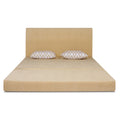 Adorn India Easy Highback Three Seater Sofa Cum Bed Rhombus 6' x 6' (Beige) (1 Year Warranty)