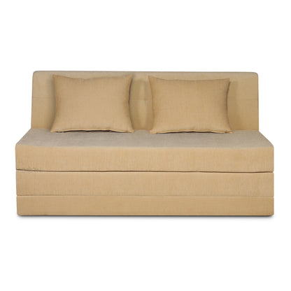 Adorn India Easy Highback Three Seater Sofa Cum Bed Decent 5' x 6' (Beige)