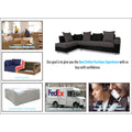 Adorn India Adillac 5 Seater Corner Sofa(Left Side Handle)(Grey & Black)