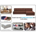 Adorn India Atlas Modular Sofa Set (Brown) (3 Year Warranty)