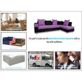 Adorn India Adillac 5 Seater Corner Sofa(Right Side)(Light Purple & Black)