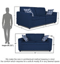 Adorn India Monteno 3+2 5 Seater Sofa Set (Blue) (3 Year Warranty)